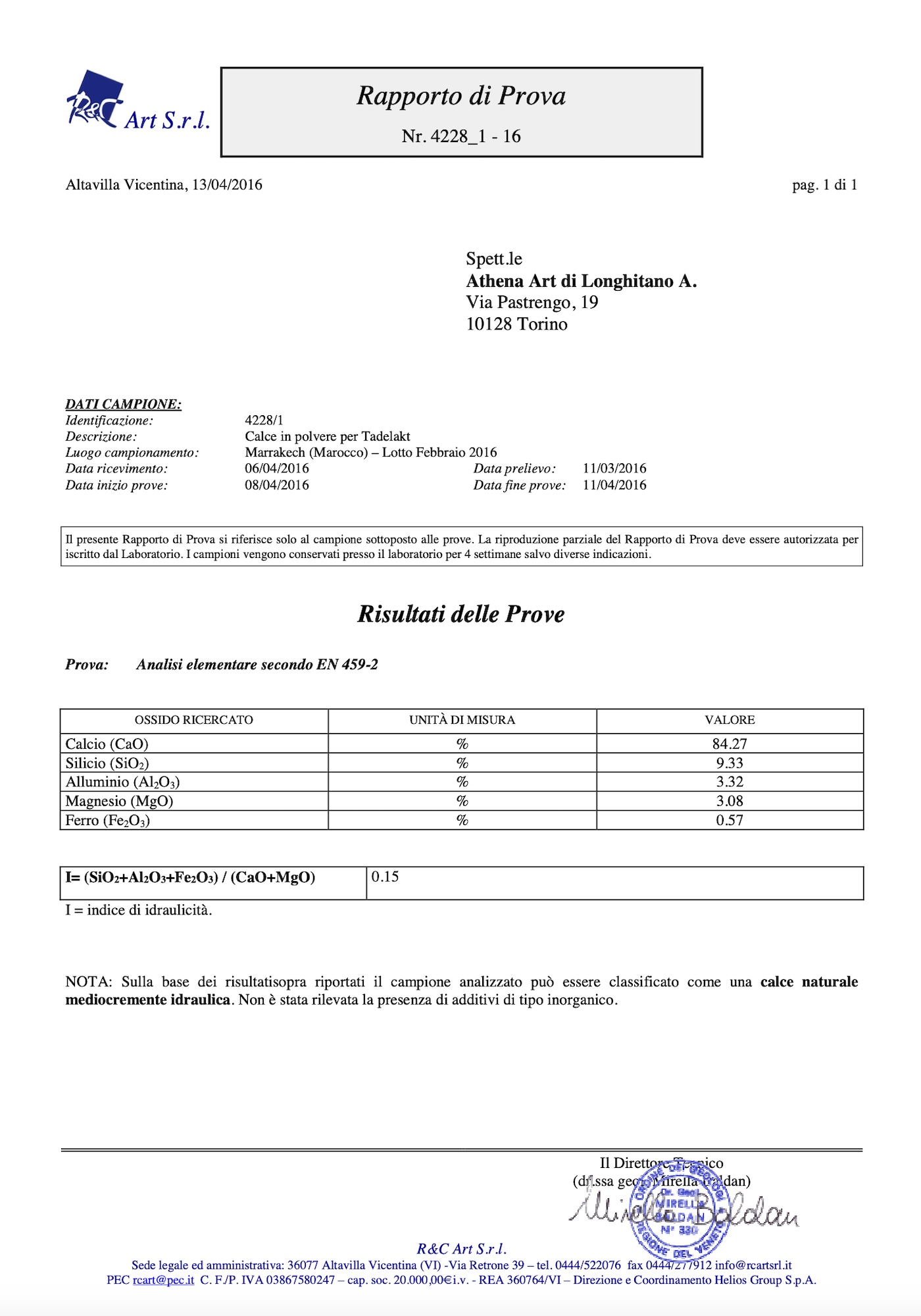 Analisi Elementare del Tadelakt
