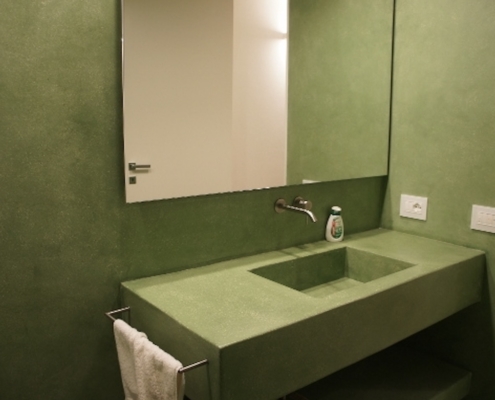 Bagno in Tadelakt verde