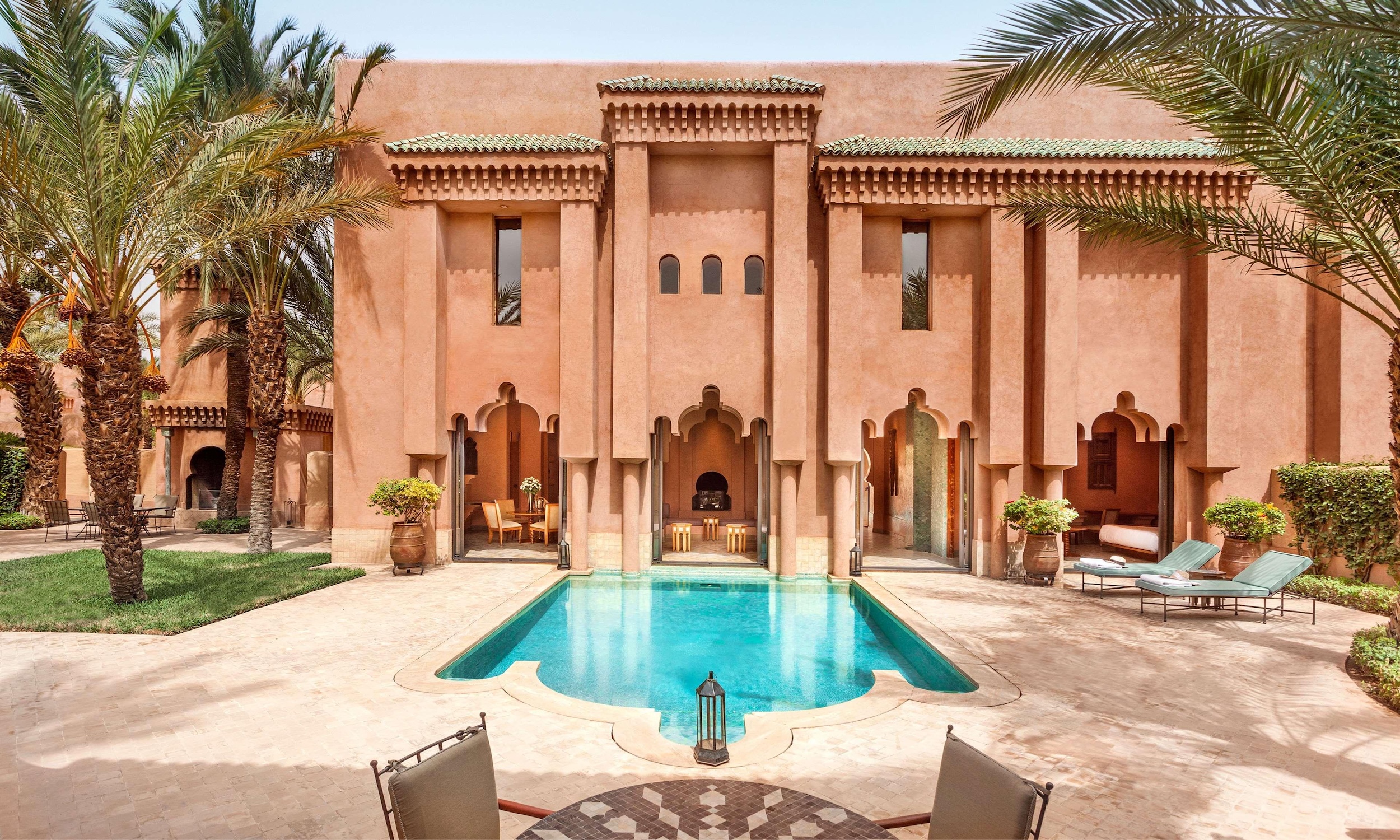 Il Lussoso Resort Amanjena con esterni in Tadelakt