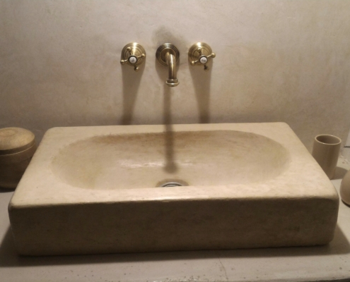 Lavandino in Tadelakt naturale