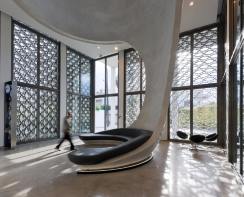 L'ingresso della BMCE con la volta in Tadelakt