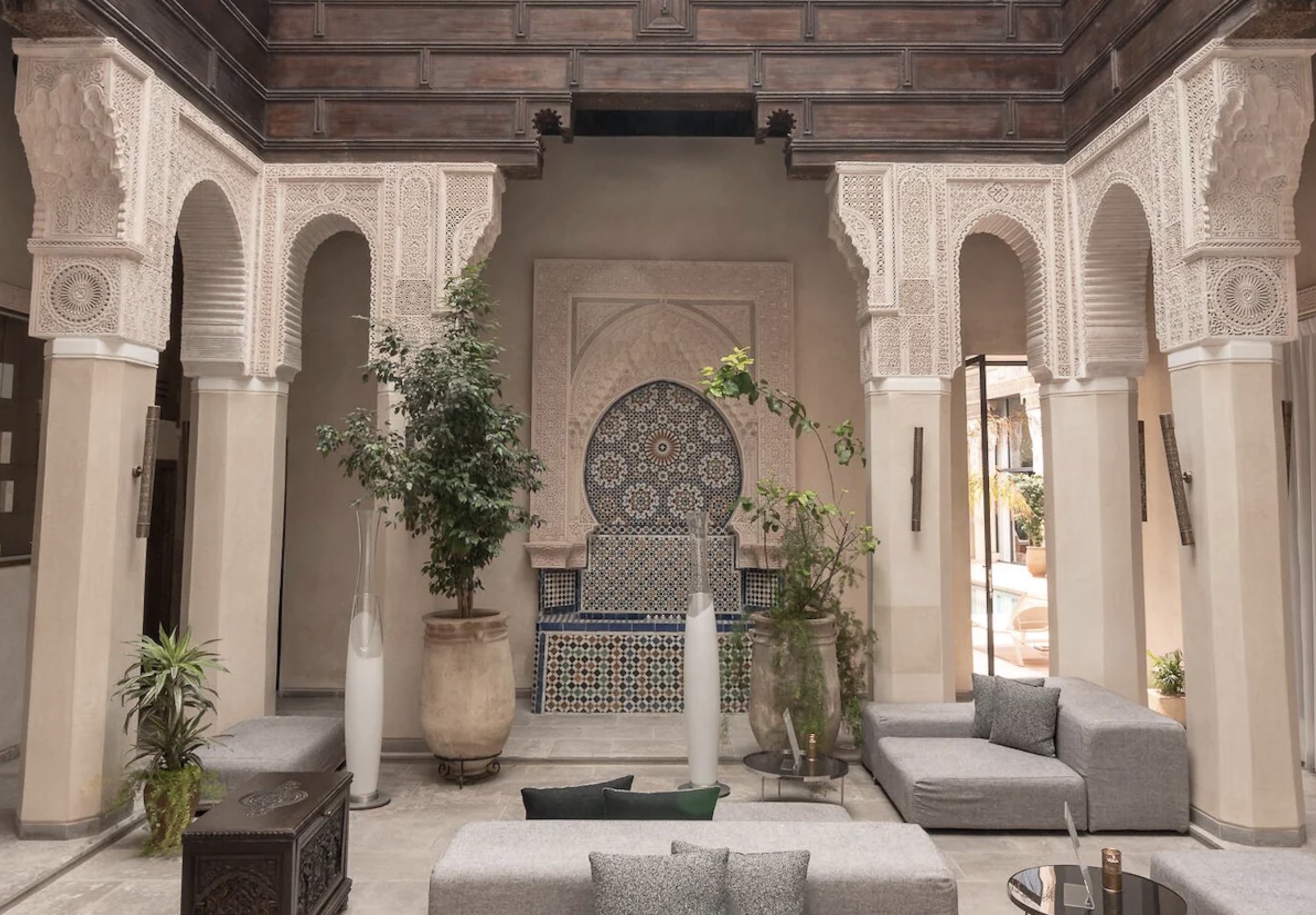 Nei Riad di Fès il Tadelakt è molto utilizzato