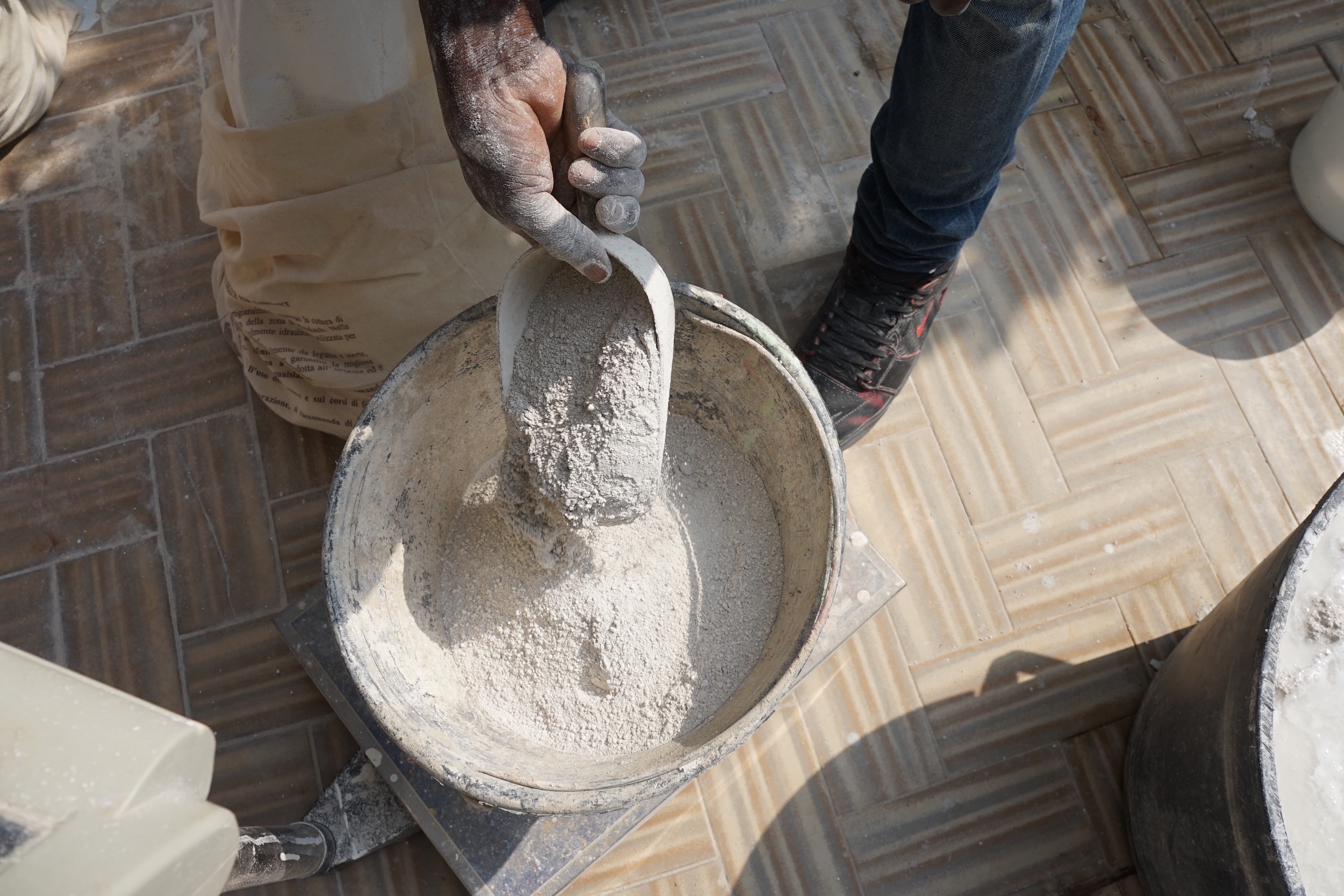 Preparazione della calce di Marrakech