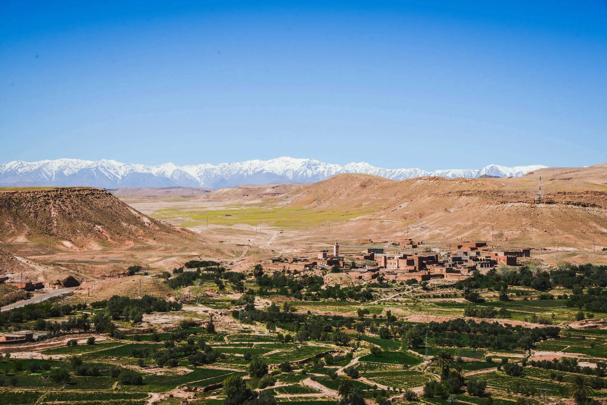 Vista sulla Montagne dell'Atlante in Marocco