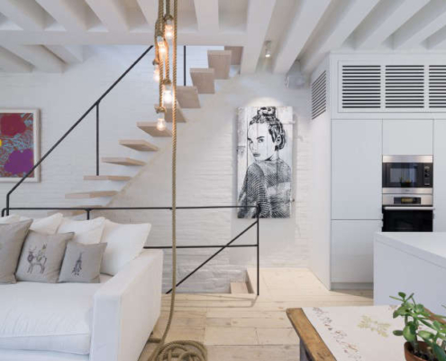 Duplex New York soggiorno by Matiz Architecture