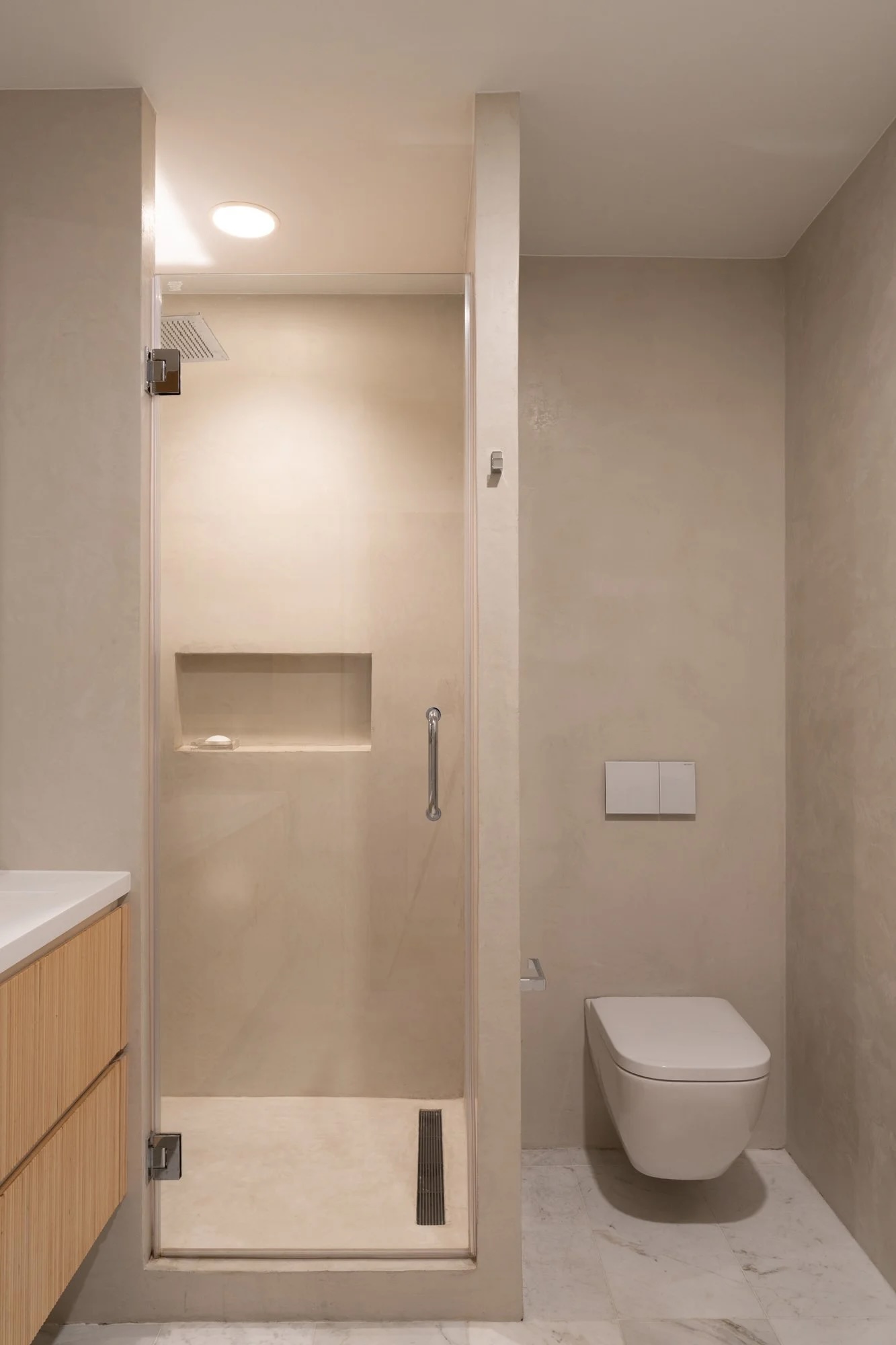 Narrow Townhouse bagno in tadelakt