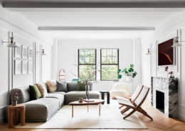 Upper West Side Residence salotto con camino