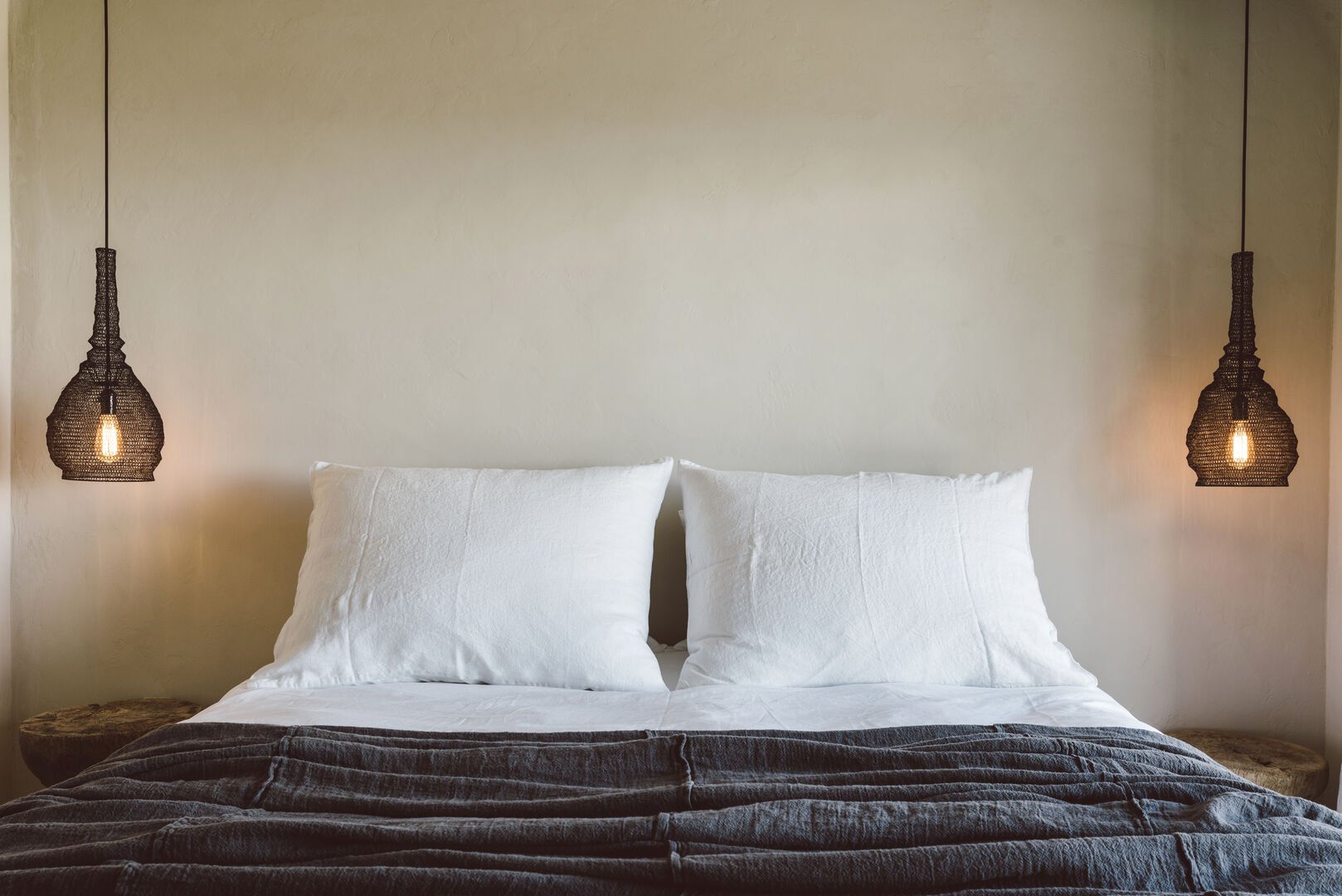 Parete in Tadelakt nella camera da letto